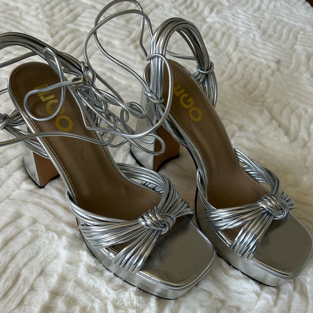 Silver EGO platform heels
